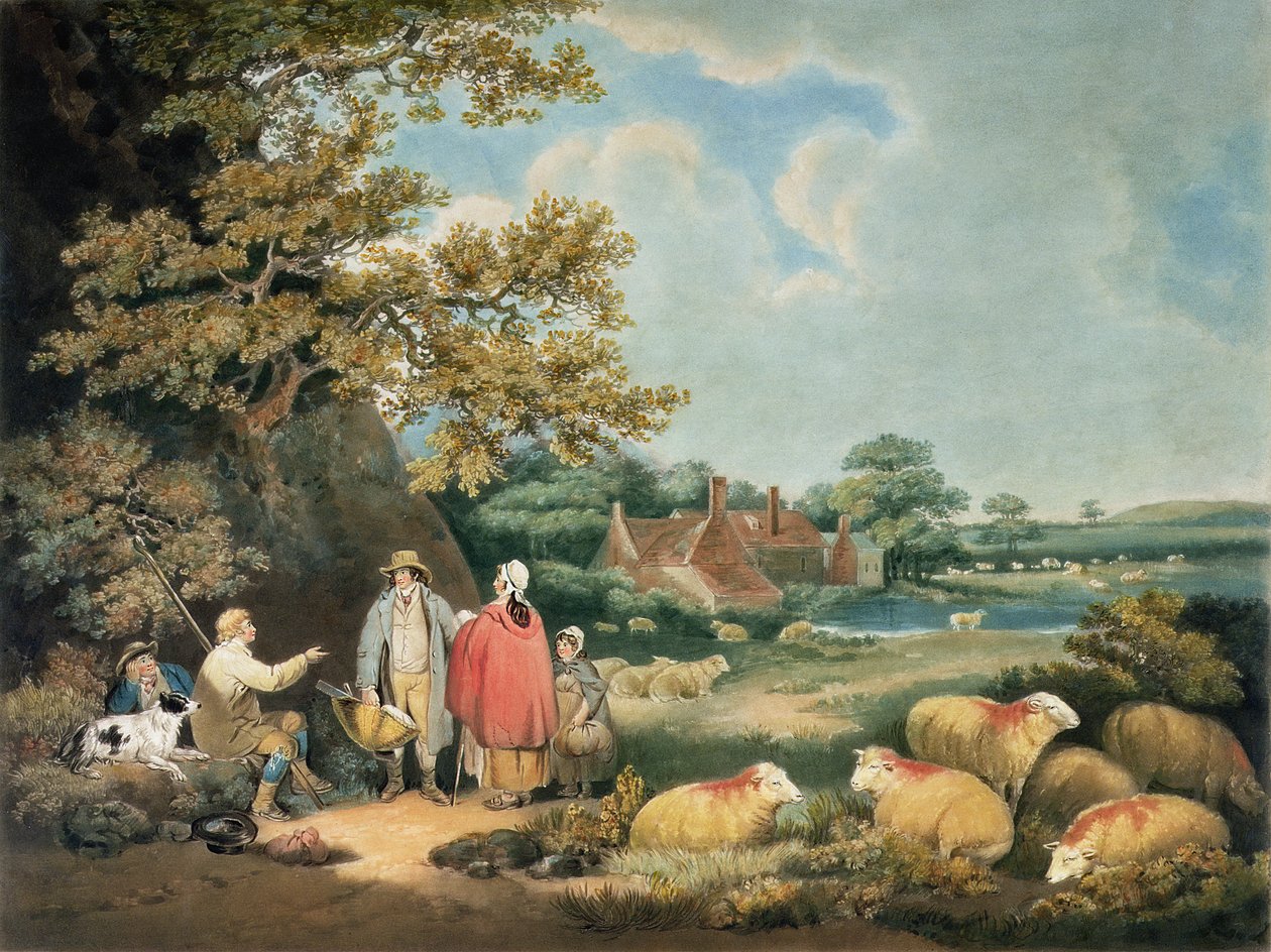 牧羊人，由William Ward（1766-1826）雕刻，酒吧。作者：H. Morland，1806（mezzotint engraving） 作者 乔治·莫兰德