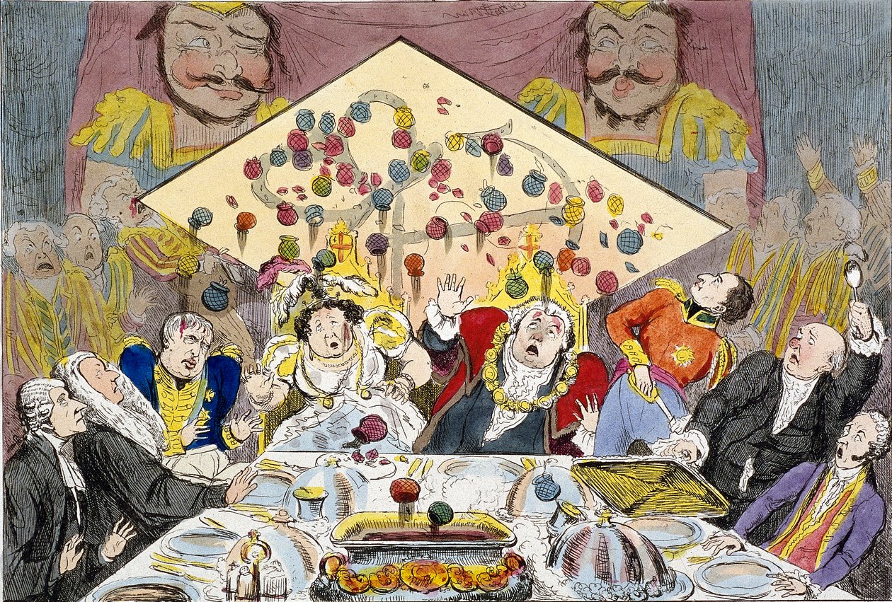 公民膏药--或--1827年市长日的灾难，见市政厅》，1827年 作者 乔治·穆塔德·伍德沃德