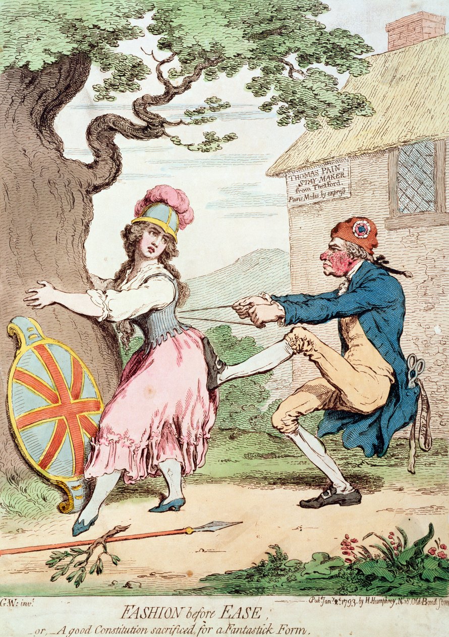“轻松的时尚，或者为一个神奇的形式牺牲的好宪法”，酒吧。作者Hannah Humphrey，1793（另见89937） 作者 乔治·穆塔德·伍德沃德