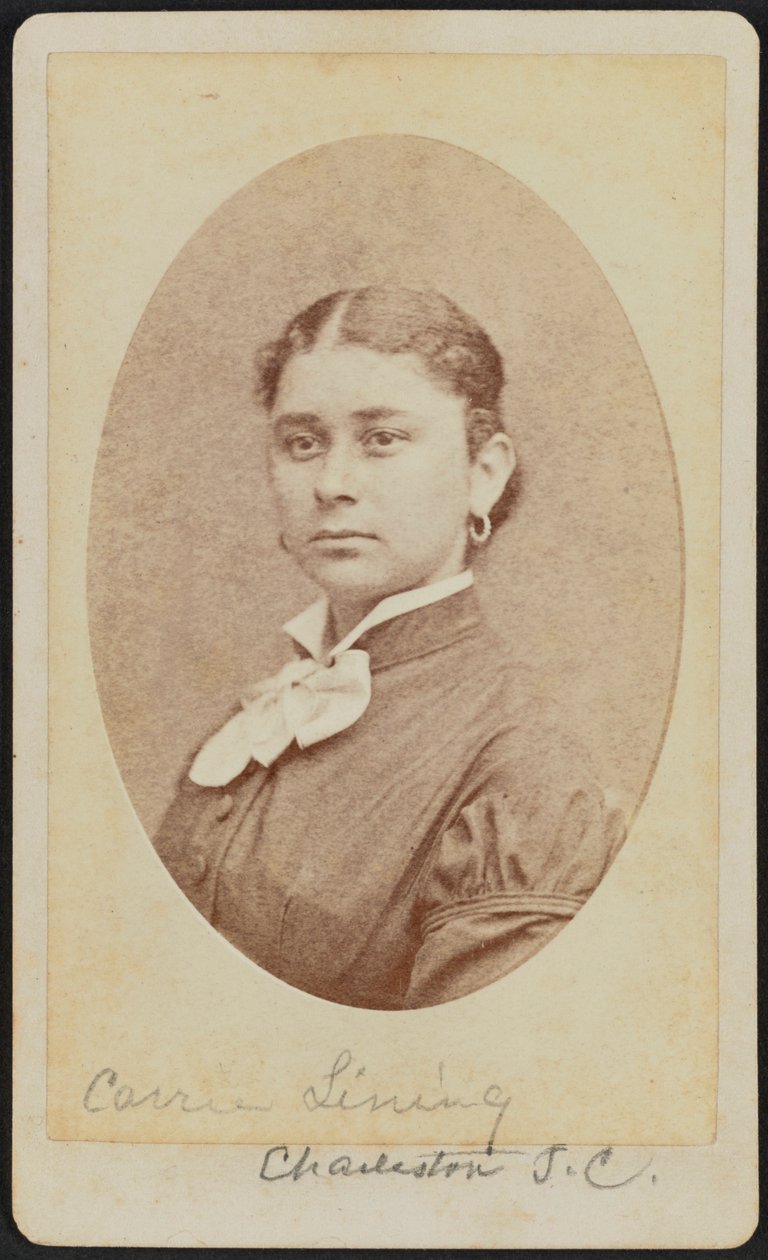 Carrie Lining的肖像画，约1875年。 作者 乔治·N·巴纳德