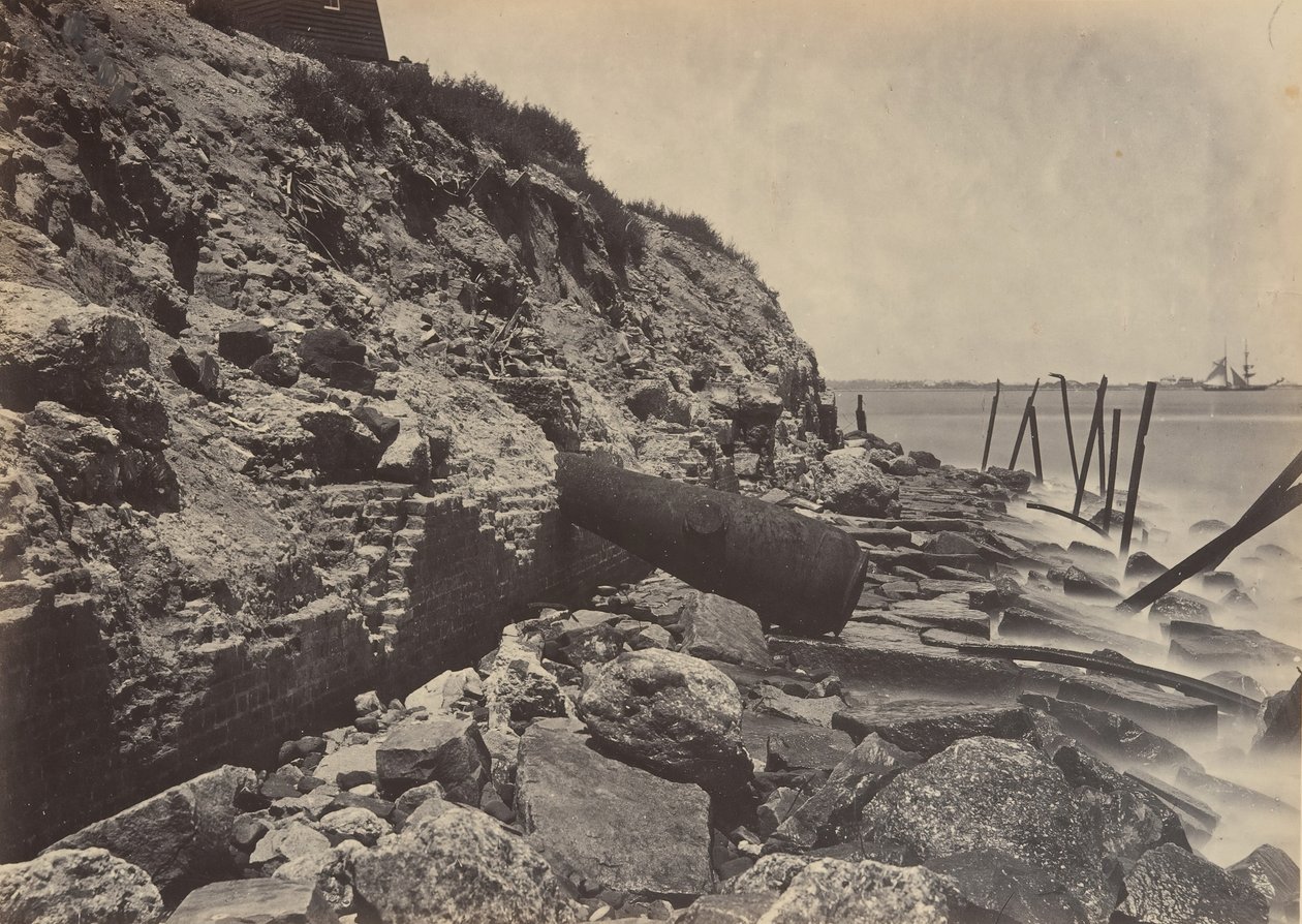 桑普特堡的外景，1860年代。 作者 乔治·N·巴纳德