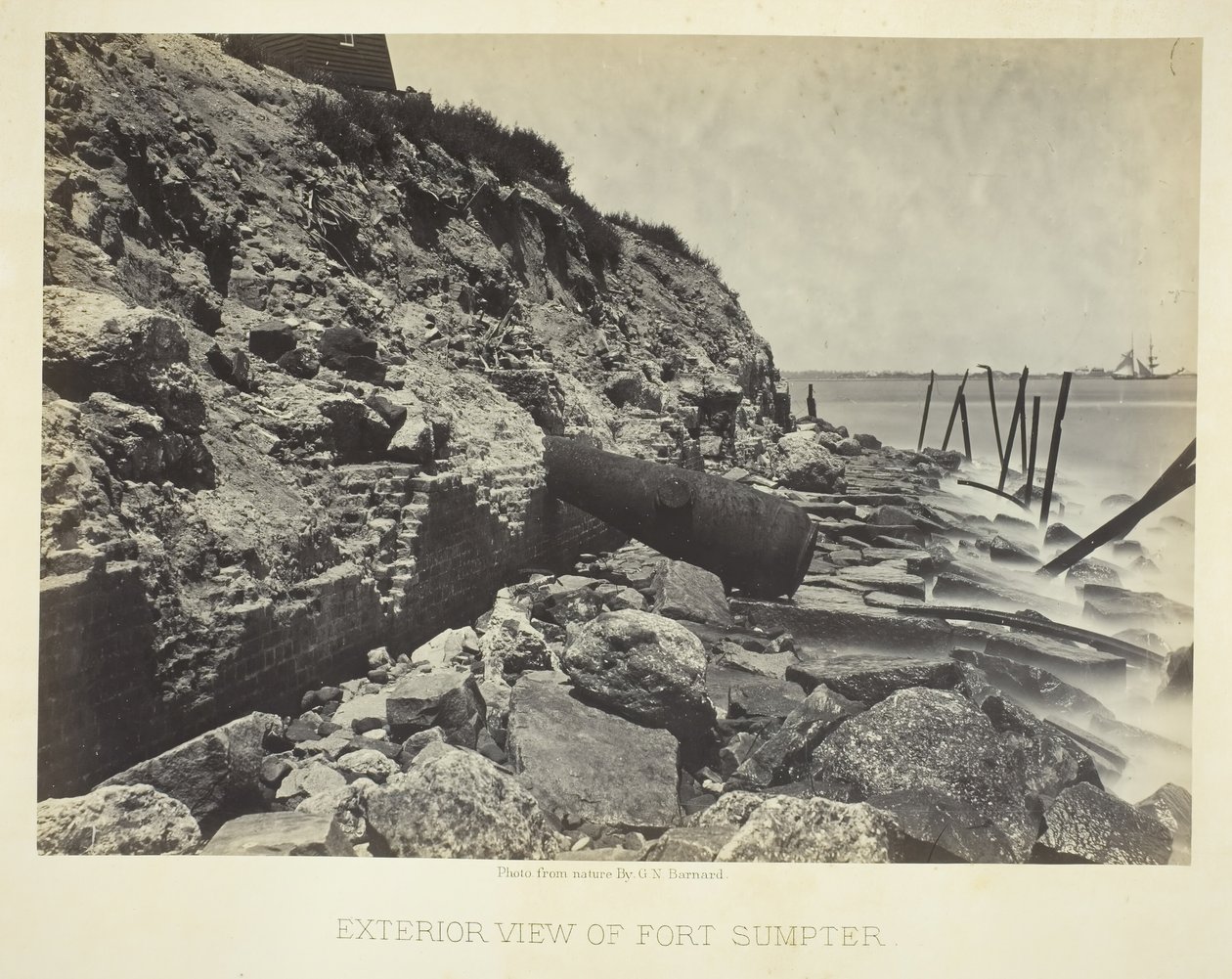 桑普特堡的外景，1866年。 作者 乔治·N·巴纳德