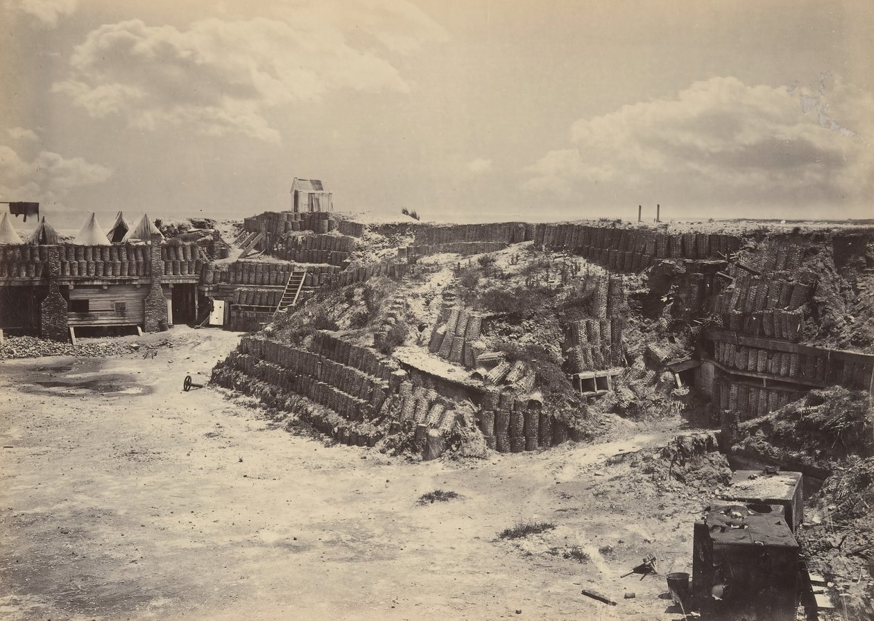 桑普特堡的内景，1860年代。 作者 乔治·N·巴纳德