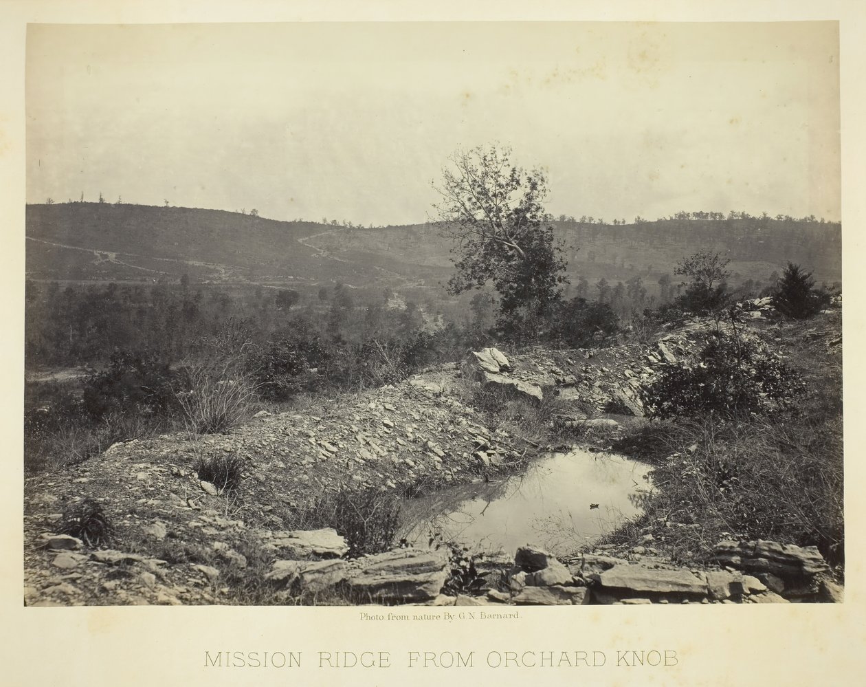 从Orchard Knob看Mission Ridge, 186466. 作者 乔治·N·巴纳德