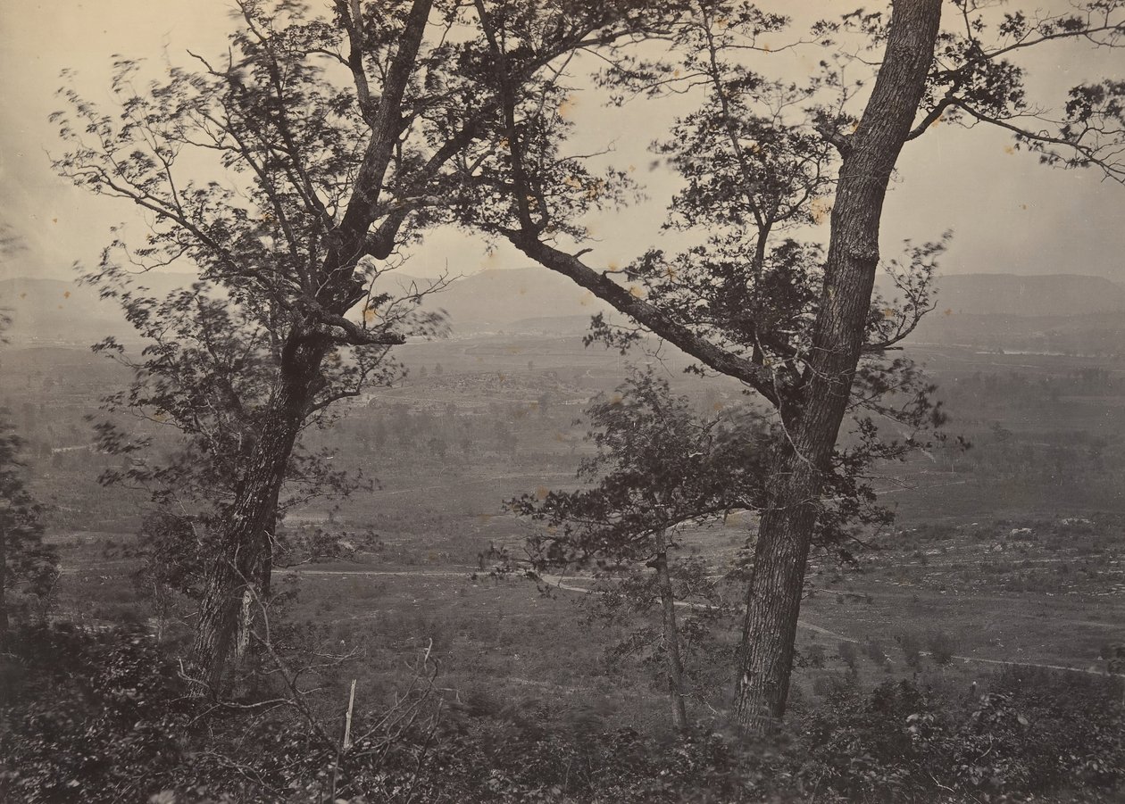 从Mission Ridge看Orchard Knob，1860年代。 作者 乔治·N·巴纳德