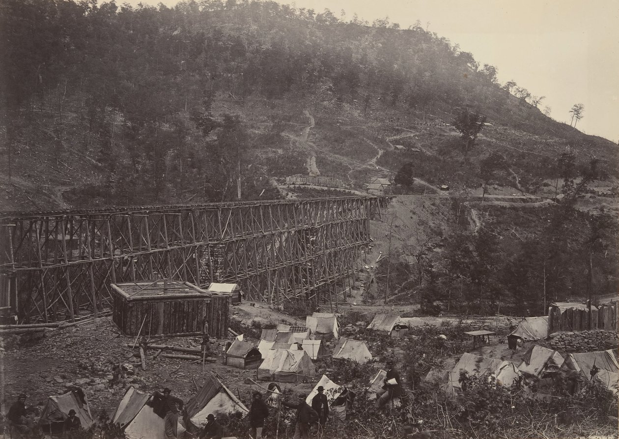 拉库恩山脉的山口，怀特塞德第1号，1860年代。 作者 乔治·N·巴纳德