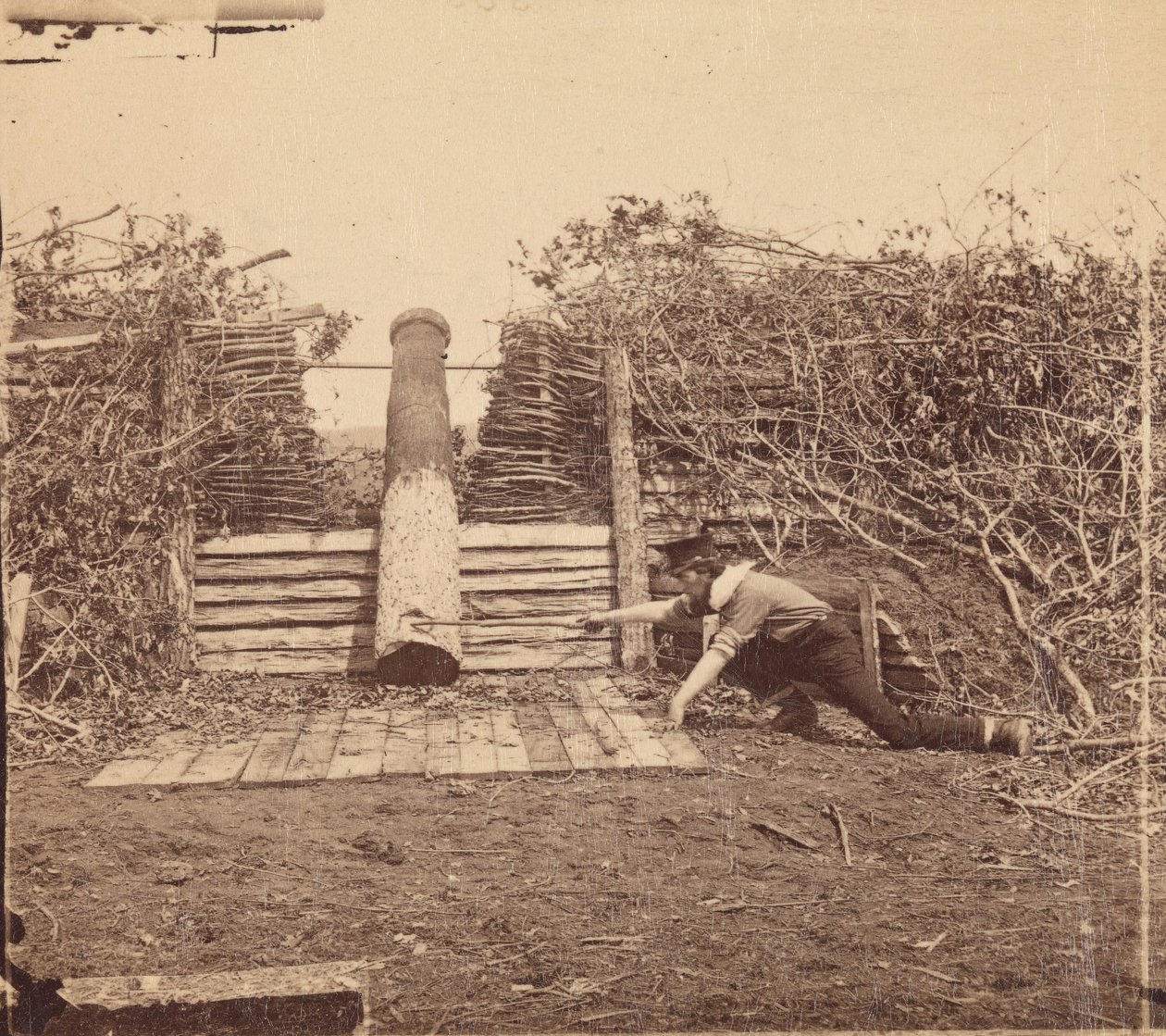 1862年3月，弗吉尼亚州森特维尔，贵格会枪。 作者 乔治·N·巴纳德