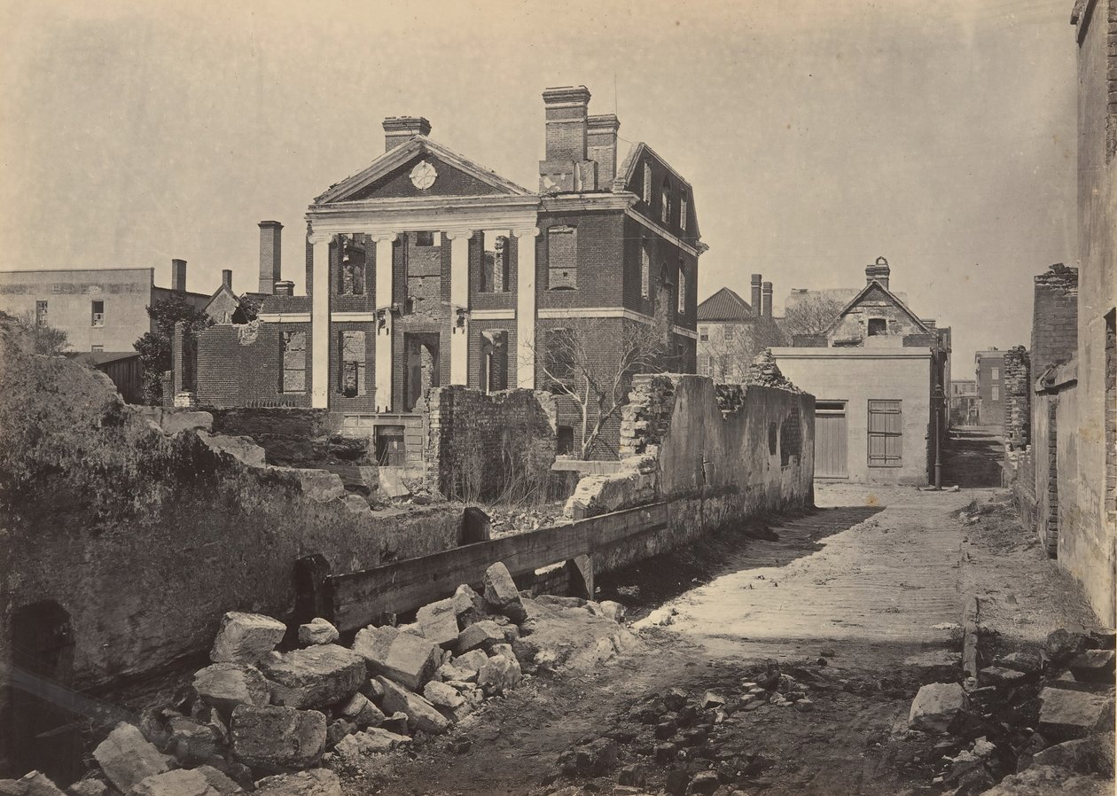 平克尼大厦的废墟，南卡罗来纳州查尔斯顿，1860年代。 作者 乔治·N·巴纳德