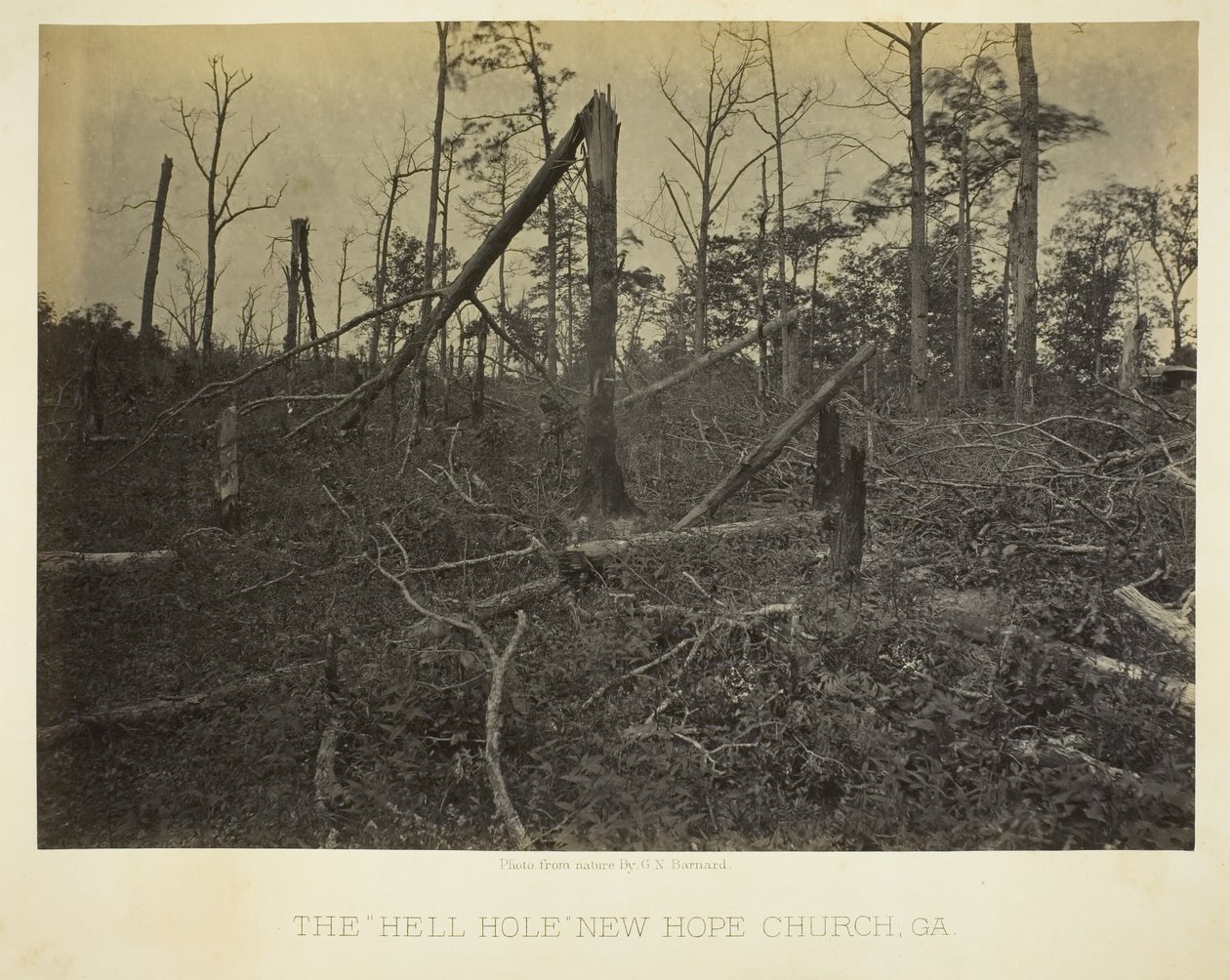 地狱洞，新希望教堂，GA，1866年。 作者 乔治·N·巴纳德