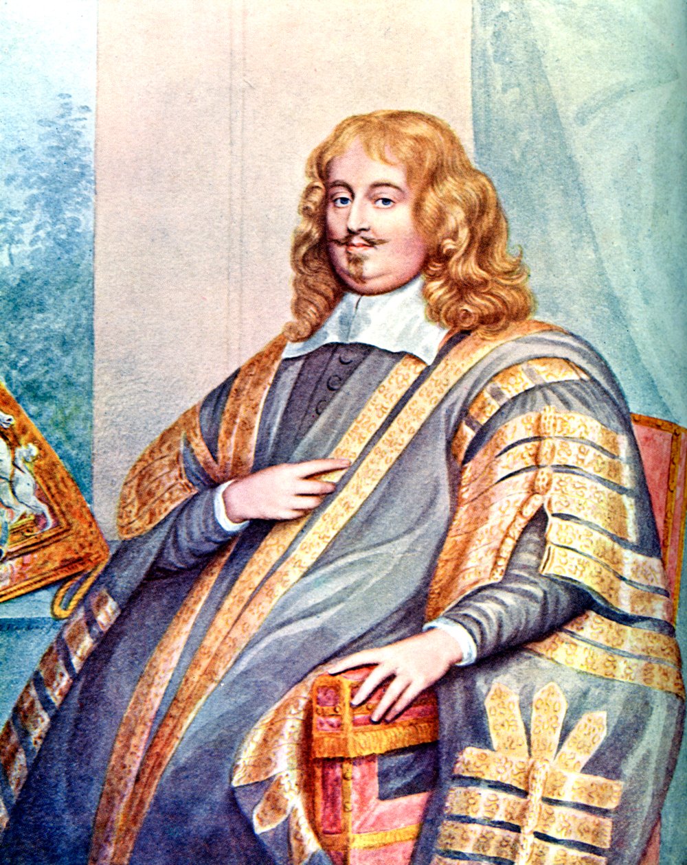 爱德华·海德（Edward Hyde），克拉伦登第一伯爵，17世纪英国政治家和历史学家，c1905年。 作者 乔治·完美·哈丁