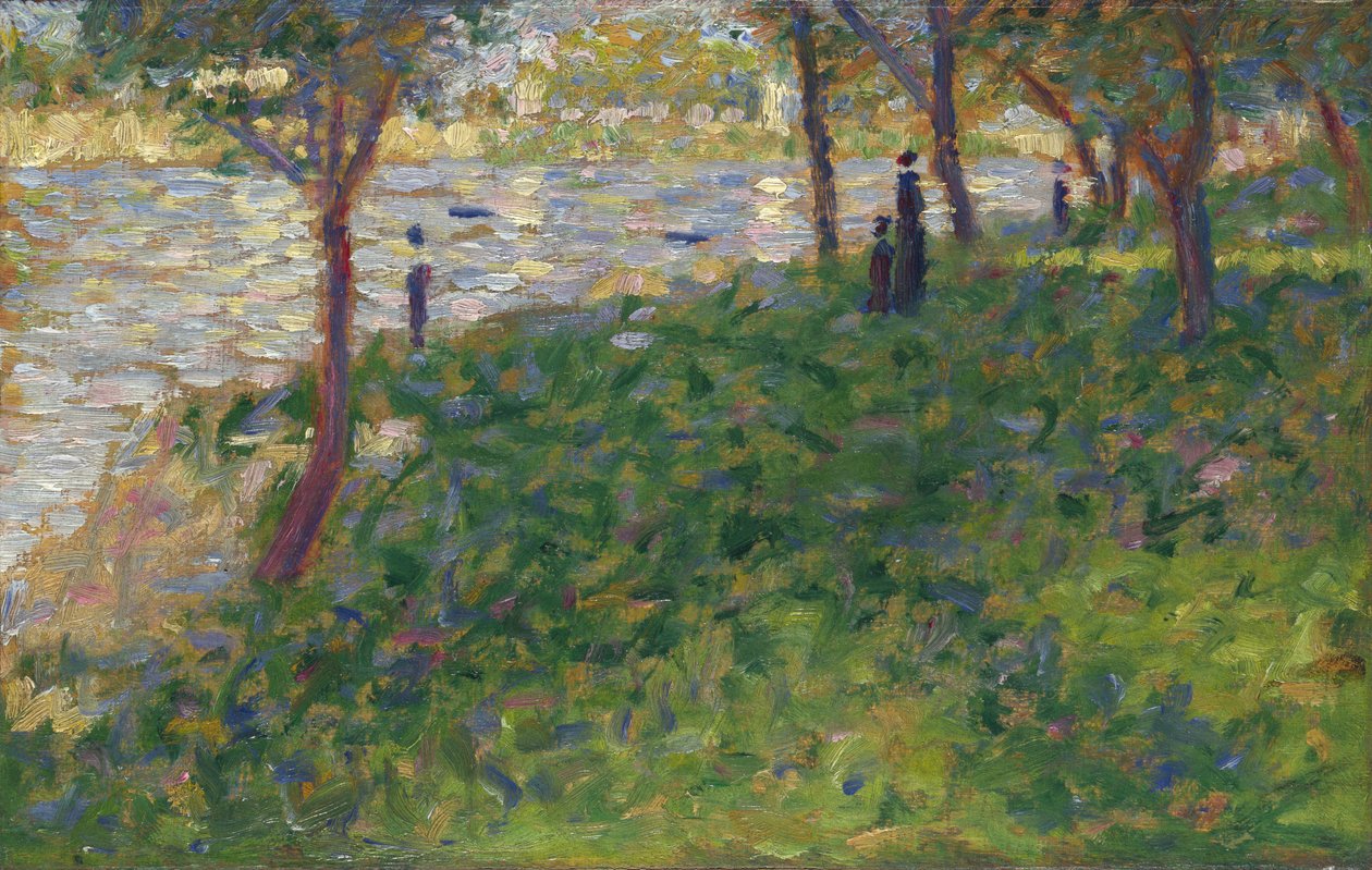 La Grande Jatte的研究，1884-1885年 作者 乔治·皮埃尔·修拉