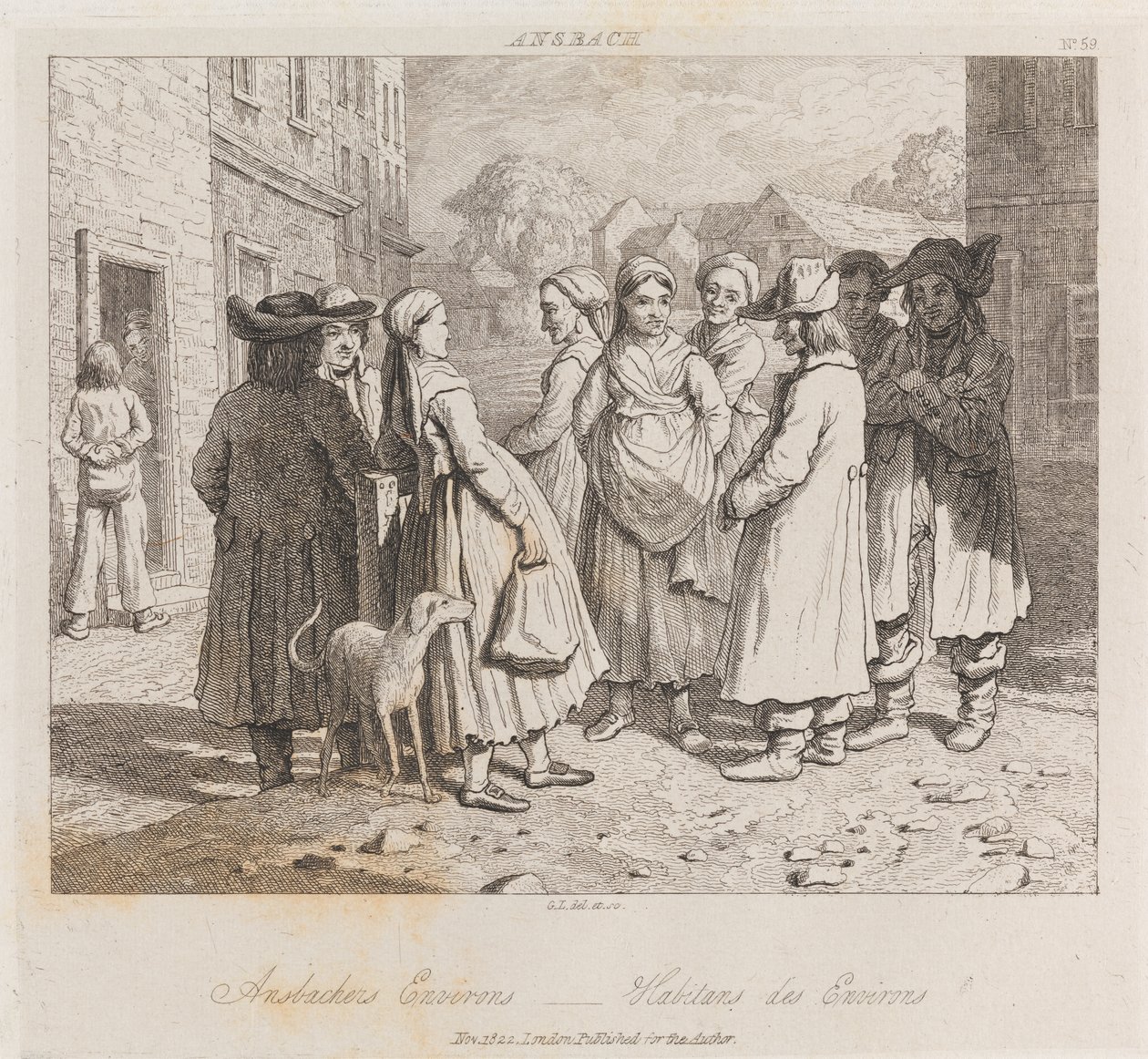 Anbachers，Ansbach，c.1821（蚀刻） 作者 乔治·罗伯特·刘易斯