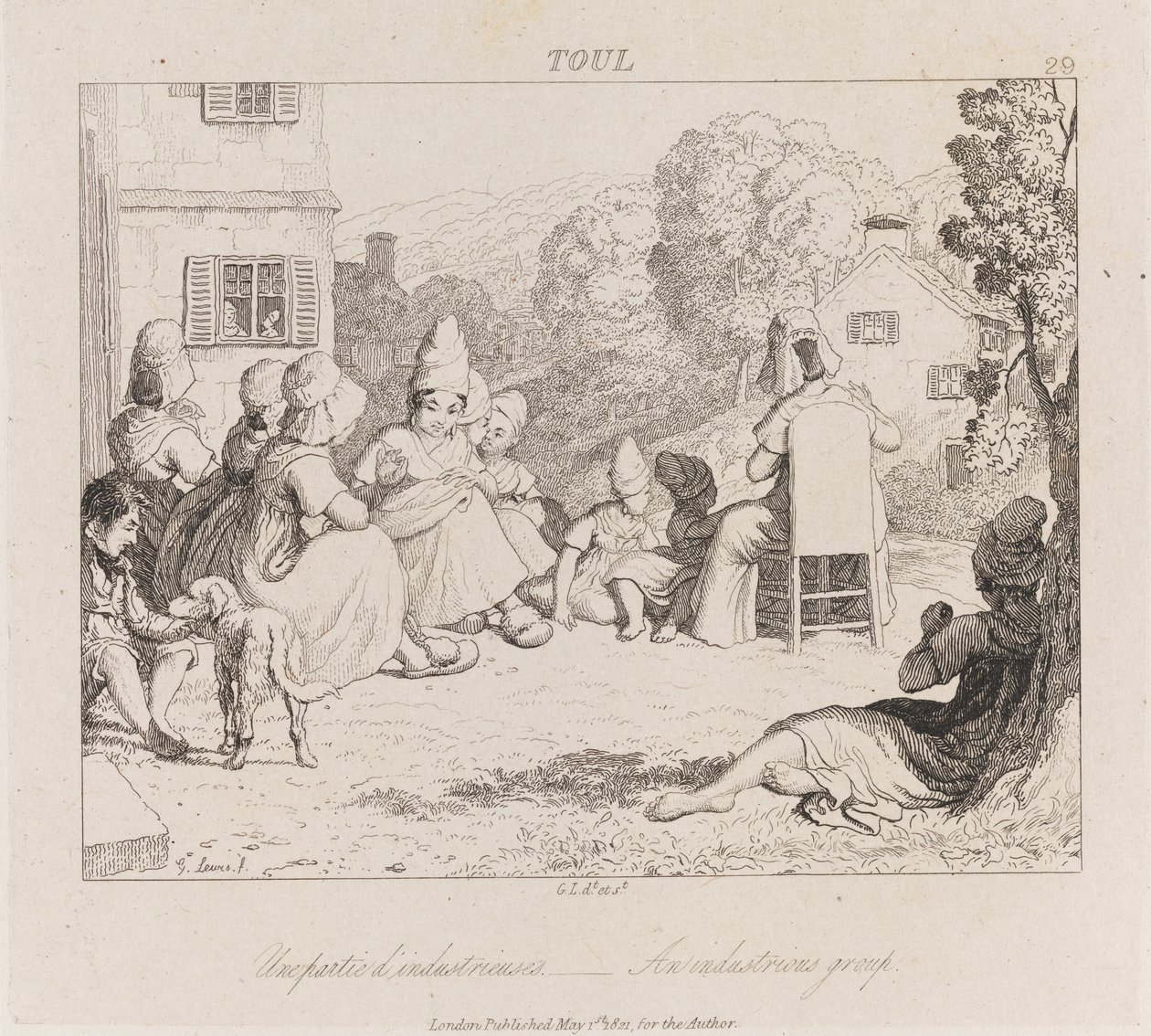 Industrious Group，Toul，c.1821（蚀刻） 作者 乔治·罗伯特·刘易斯