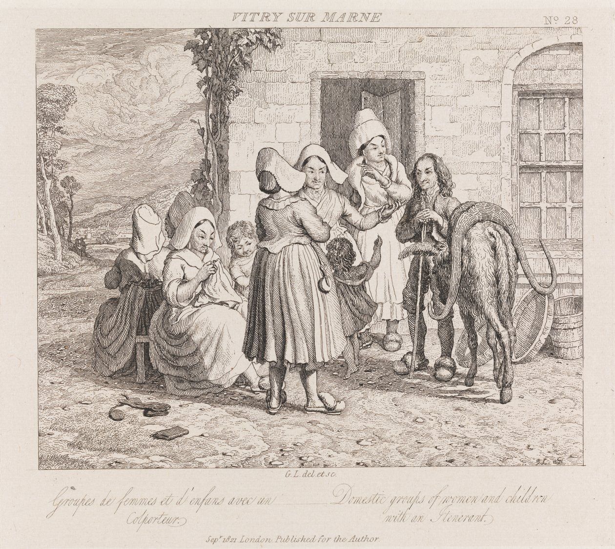 巡回，Vitry Sur Marne，c.1821（蚀刻） 作者 乔治·罗伯特·刘易斯