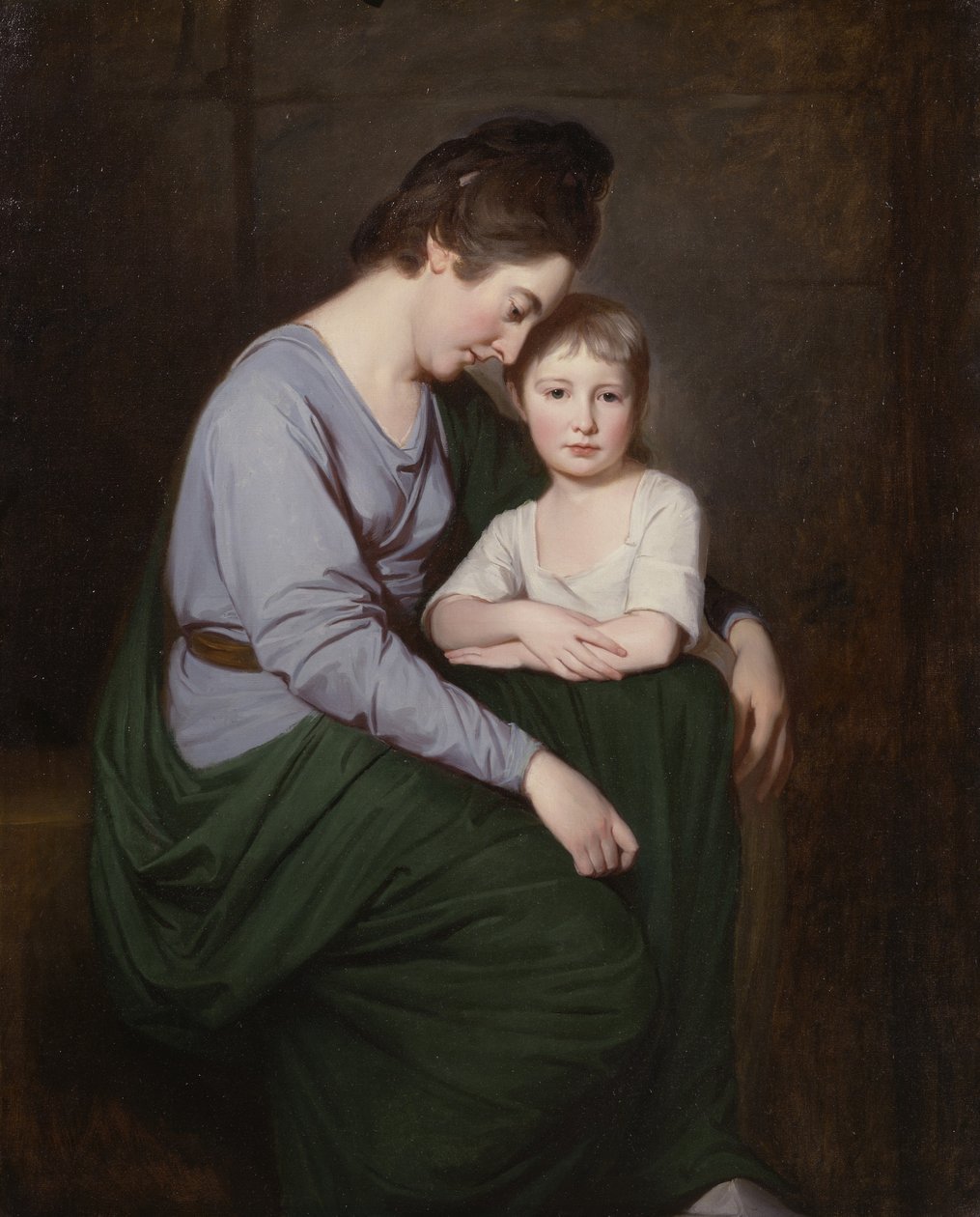 安·威尔逊（Ann Wilson）和女儿西比尔（Sybill），约1776年1月77日（布面油画） 作者 乔治·罗姆尼
