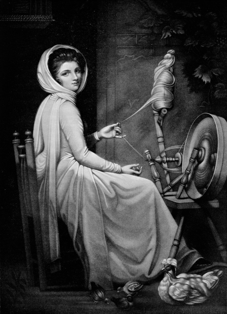 汉密尔顿夫人饰演Spinstress，c1782，1912年 作者 乔治·罗姆尼