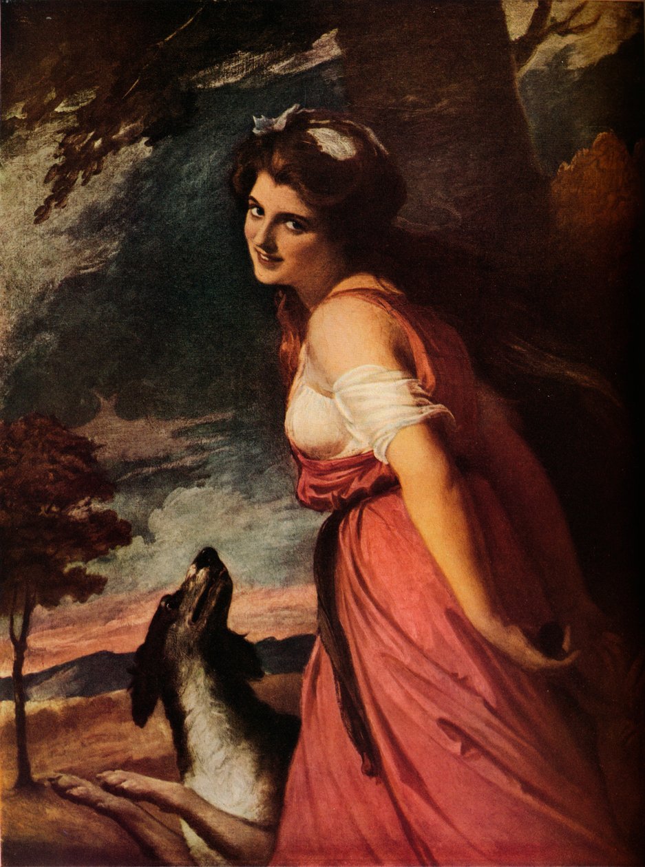 汉密尔顿夫人饰演Bacchante，1785年 作者 乔治·罗姆尼