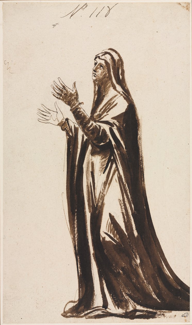 Mater Dolorosa 悼念母亲，1776年。 作者 乔治·罗姆尼