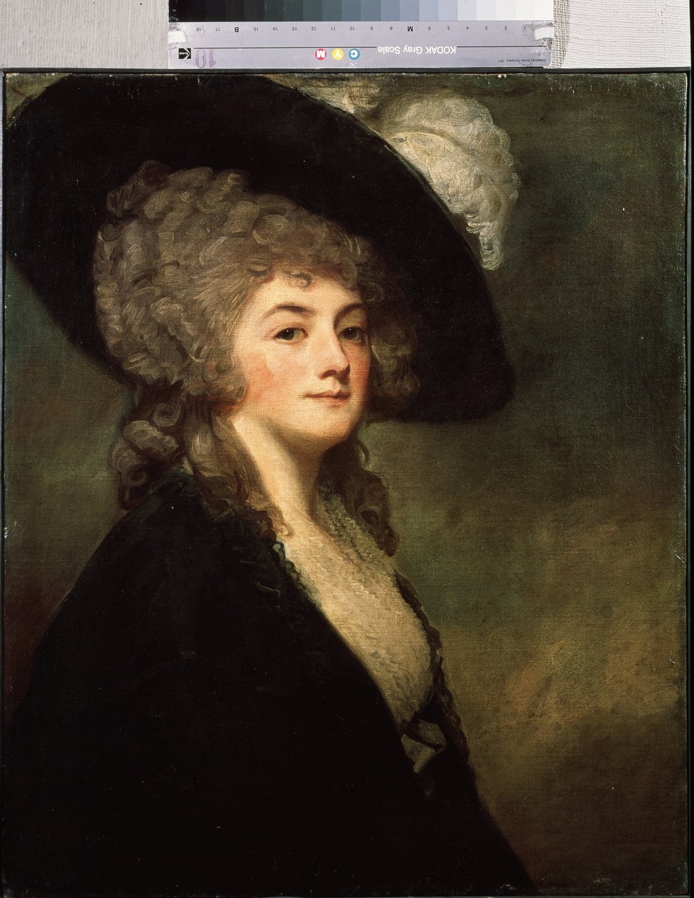 哈丽特-格里尔夫人肖像（18 世纪）。乔治-罗姆尼（George Romney，1734-1802 年）的画作，纸上油画 作者 乔治·罗姆尼