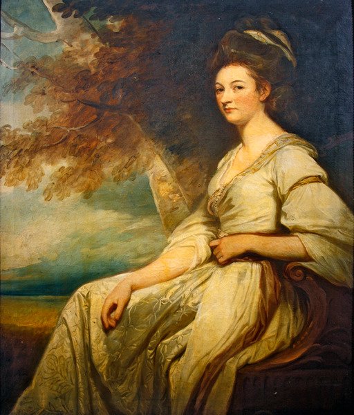 比尔-博内尔夫人的肖像，约1779-80（布面油画）。 作者 乔治·罗姆尼