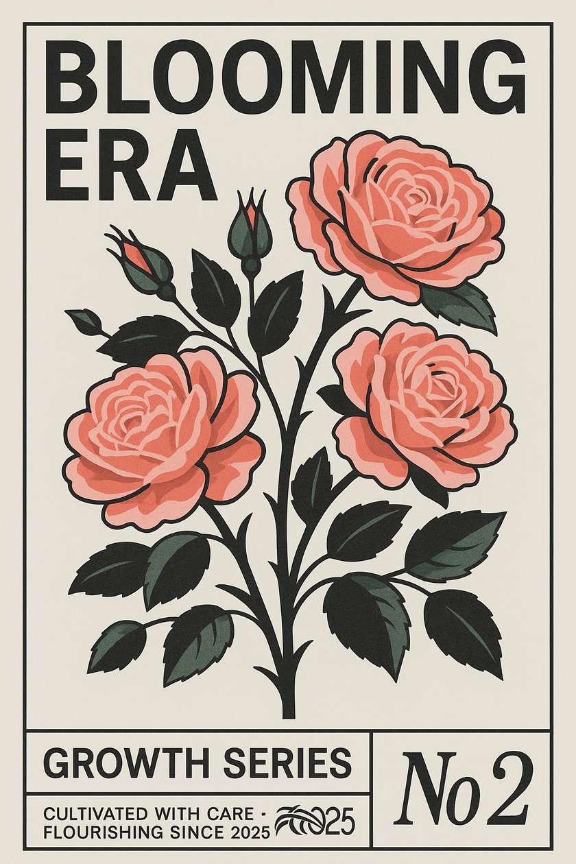 盛开的年代，2025 年（丙烯酸画布） 作者 乔治·罗莎莉