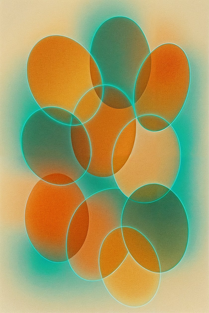 集体频率》，2025 年（丙烯酸画布） 作者 乔治·罗莎莉