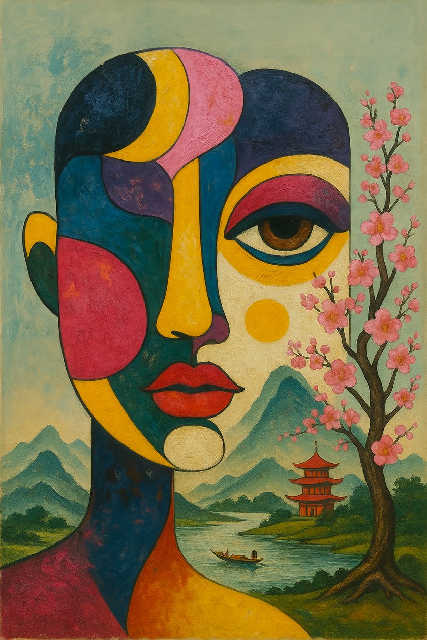 和平绽放，2025 年（丙烯酸画布） 作者 乔治·罗莎莉