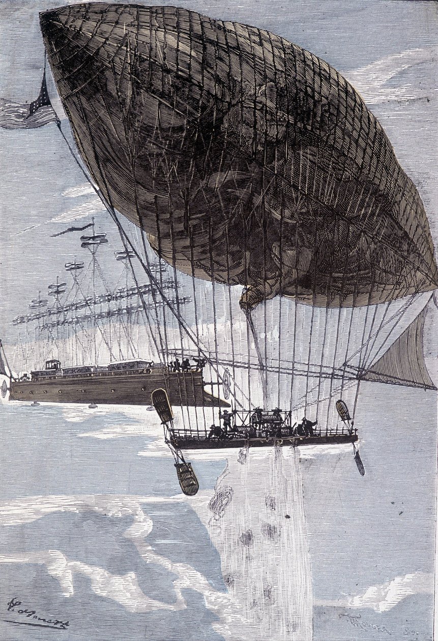 在儒勒·凡尔纳 (Jules Verne) 的“征服者罗伯”(Robur the Conqueror) 中，信天翁加入了 Go-a-Head（第 216 页） 作者 乔治·鲁克斯