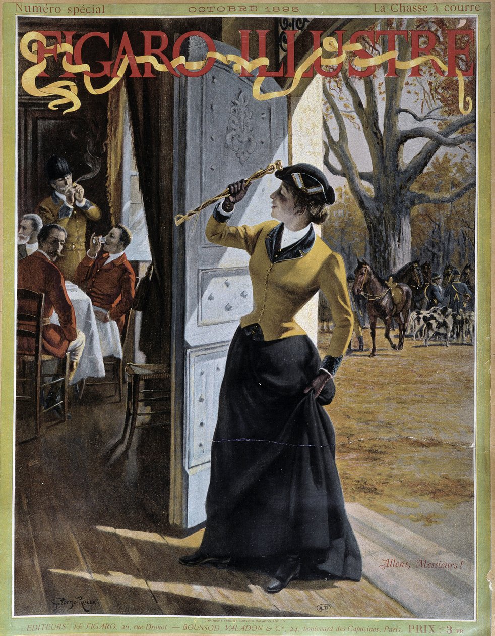 穿着狩猎装的女人——1895 年 10 月的“费加罗画报” 作者 乔治·鲁克斯