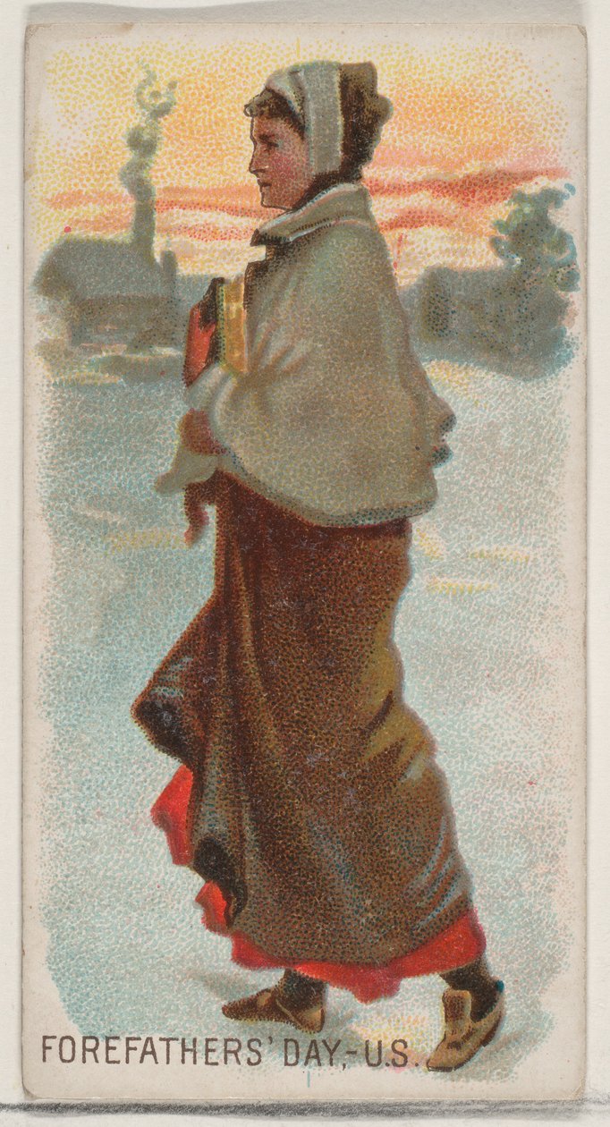 父亲节，美国，来自杜克牌香烟的假日系列N80，...，1890年。 作者 乔治·S·哈里斯父子