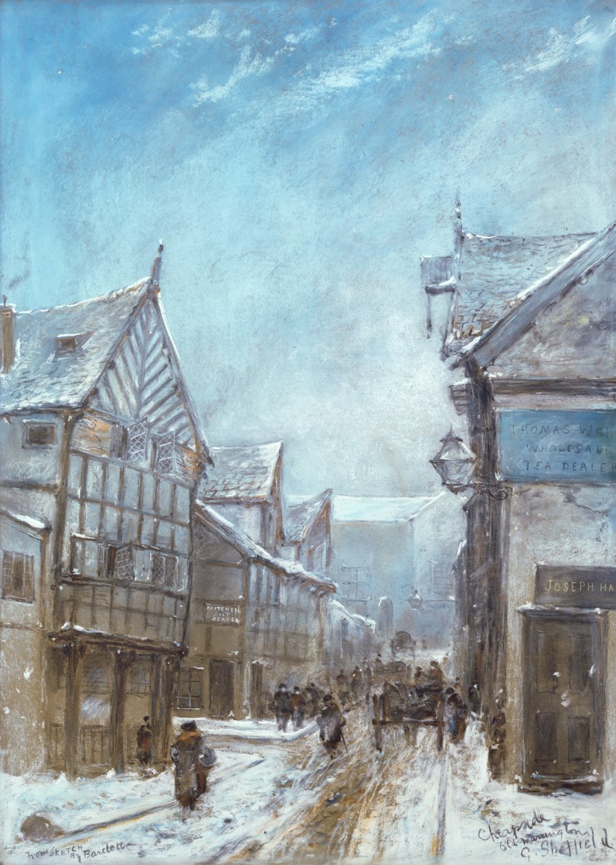 Old Cheapside，沃灵顿，1864年 作者 乔治·谢菲尔德