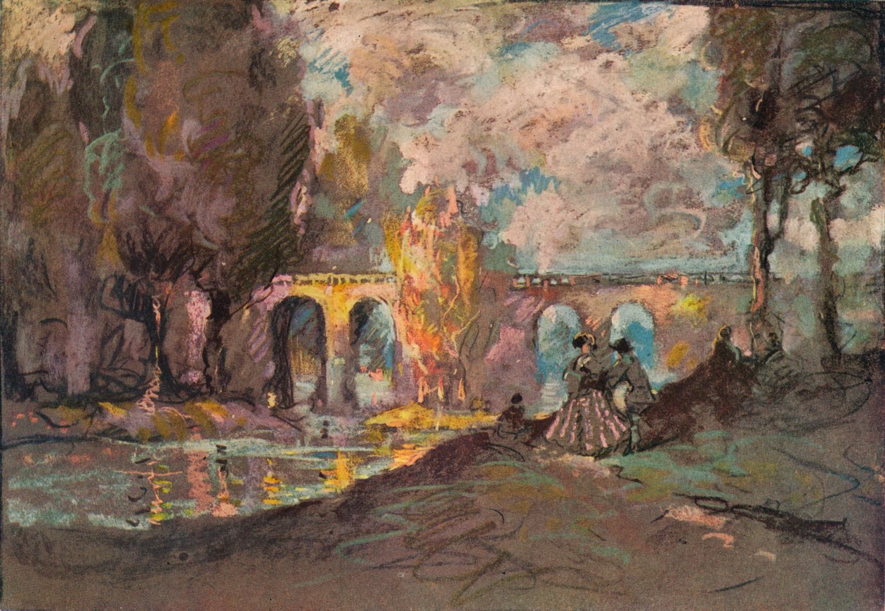 风景时间素描，c1916 作者 乔治·谢林汉姆