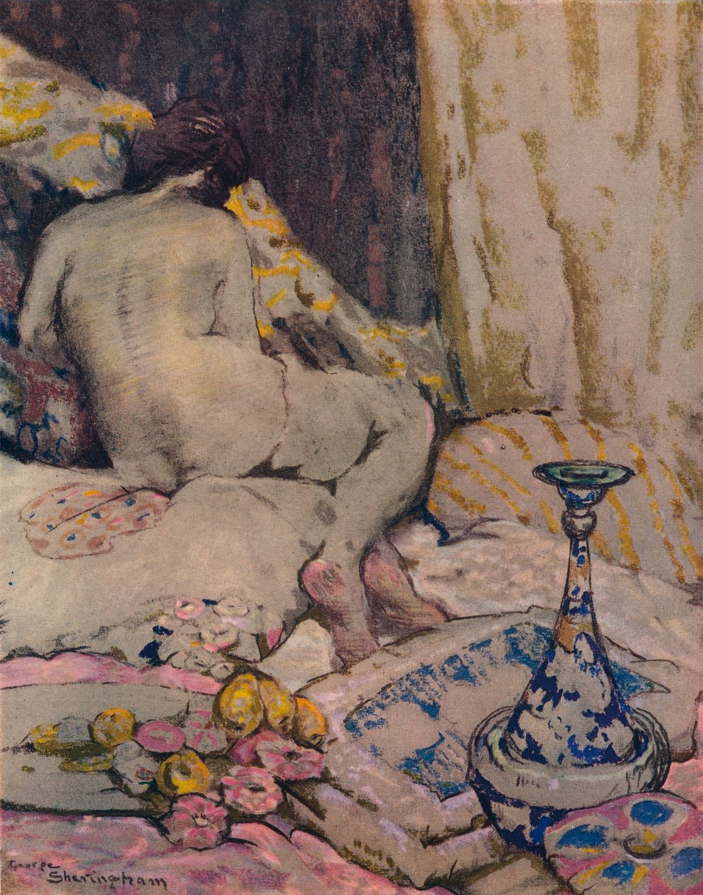 波斯花瓶，c1916 作者 乔治·谢林汉姆
