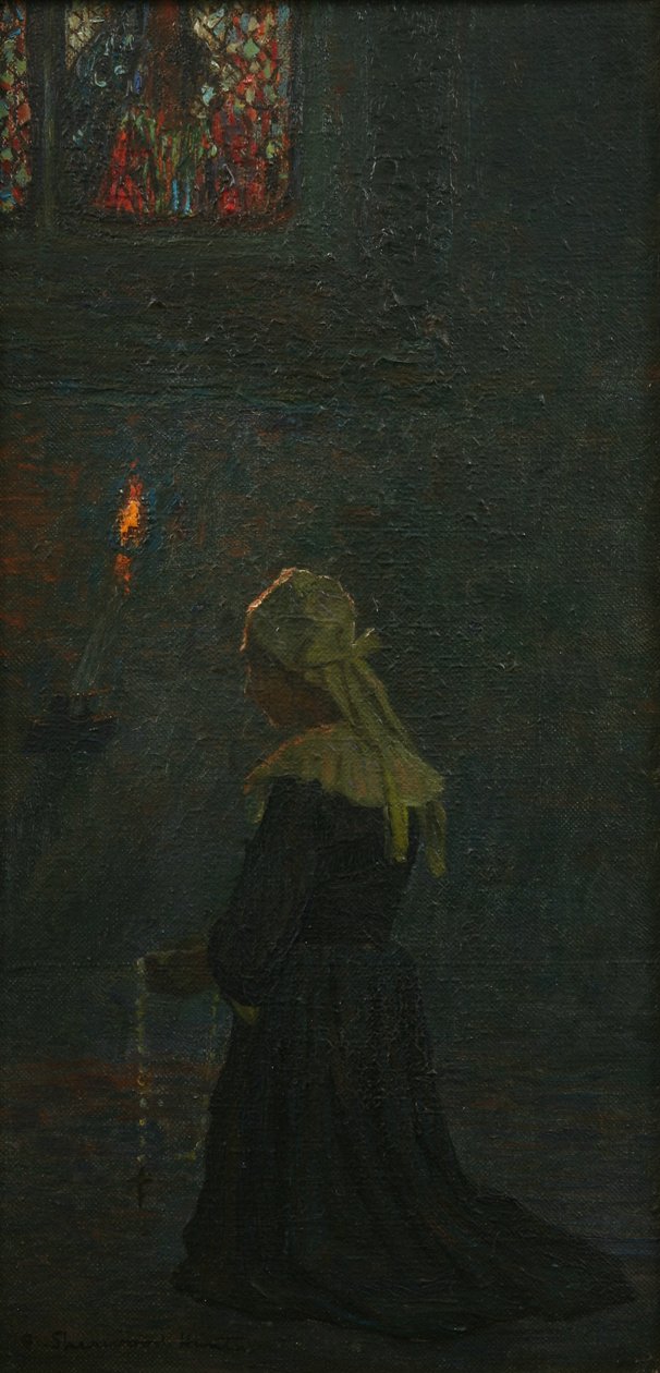 在Prayer（Pont Aven），1905年 作者 乔治·舍伍德·亨特