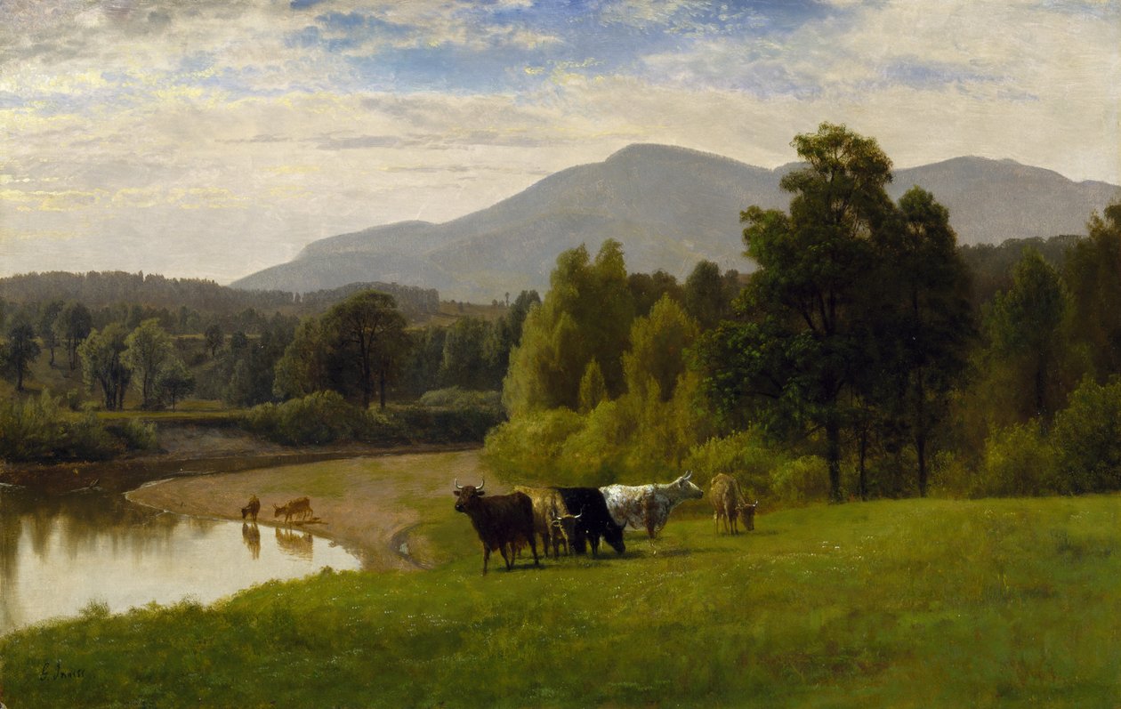 Pasture Lands，1867（纸上油纸） 作者 乔治·斯尼尔因内斯