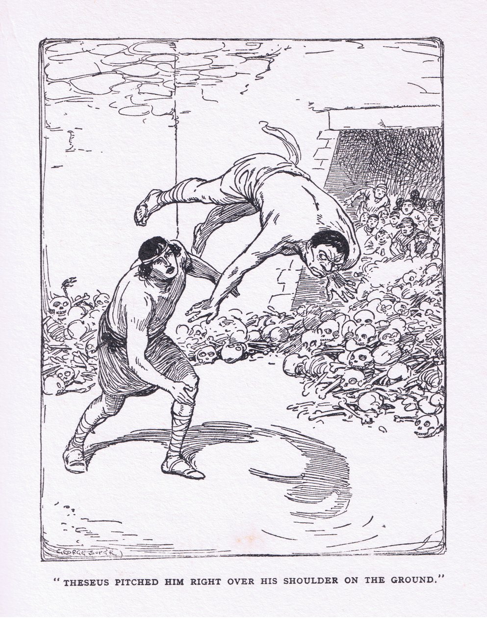 从乔治·艾伦和1929年的Unwin出版的“英雄”中，大海将他从肩膀上扛在地上 作者 乔治·索珀