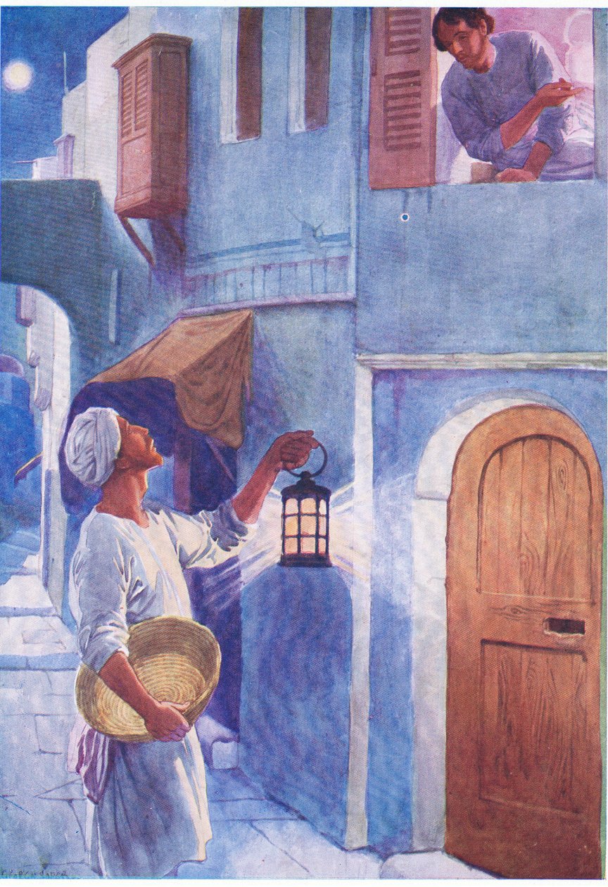 不友好的邻居，来自托马斯尼尔森出版的“圣经图画书”，1950年 作者 乔治·索珀