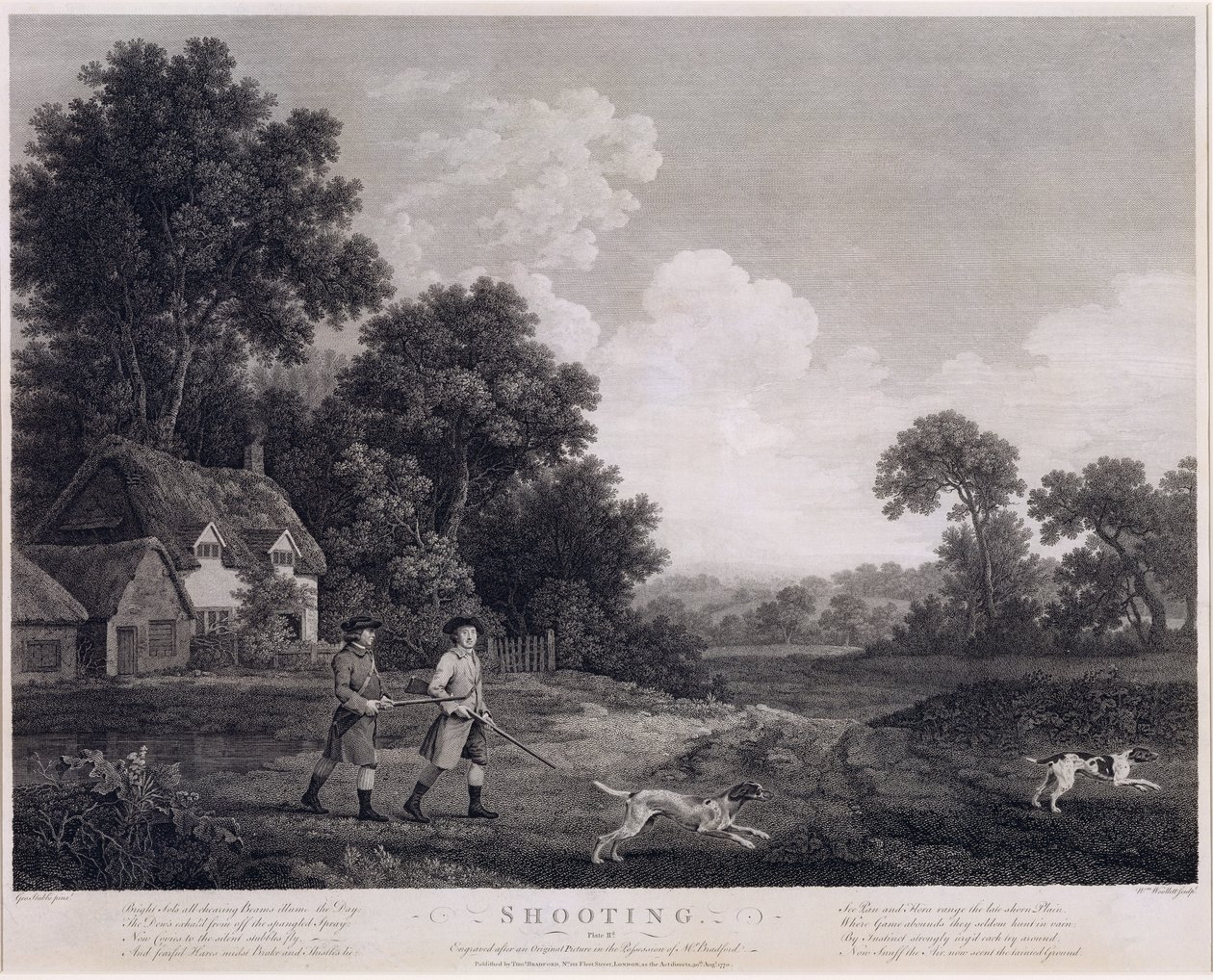 射击，板2，由William Woollett（1735-85）1770（第五州雕刻和蚀刻）雕刻 作者 乔治·斯塔布斯