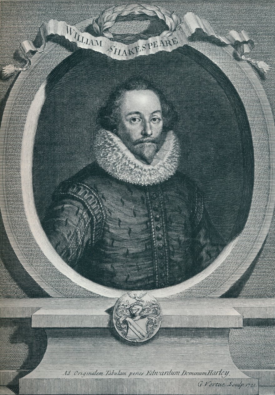 威廉·莎士比亚（William Shakespeare）1564-1616，英国诗人和剧作家，1721年，1913年 作者 乔治·维尔图