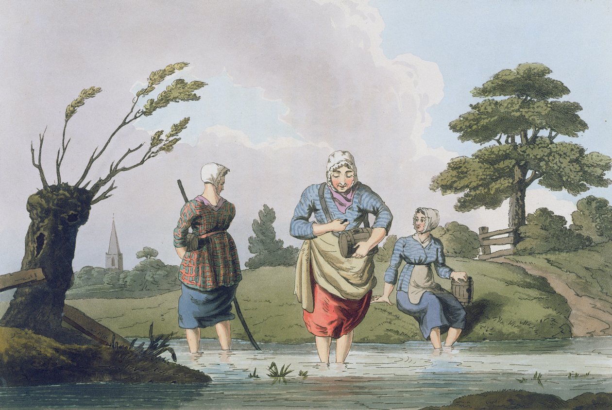 Leech Finders，来自约克郡的服装，由Robert Havell（1769-1832）1814年刻 作者 乔治·沃克