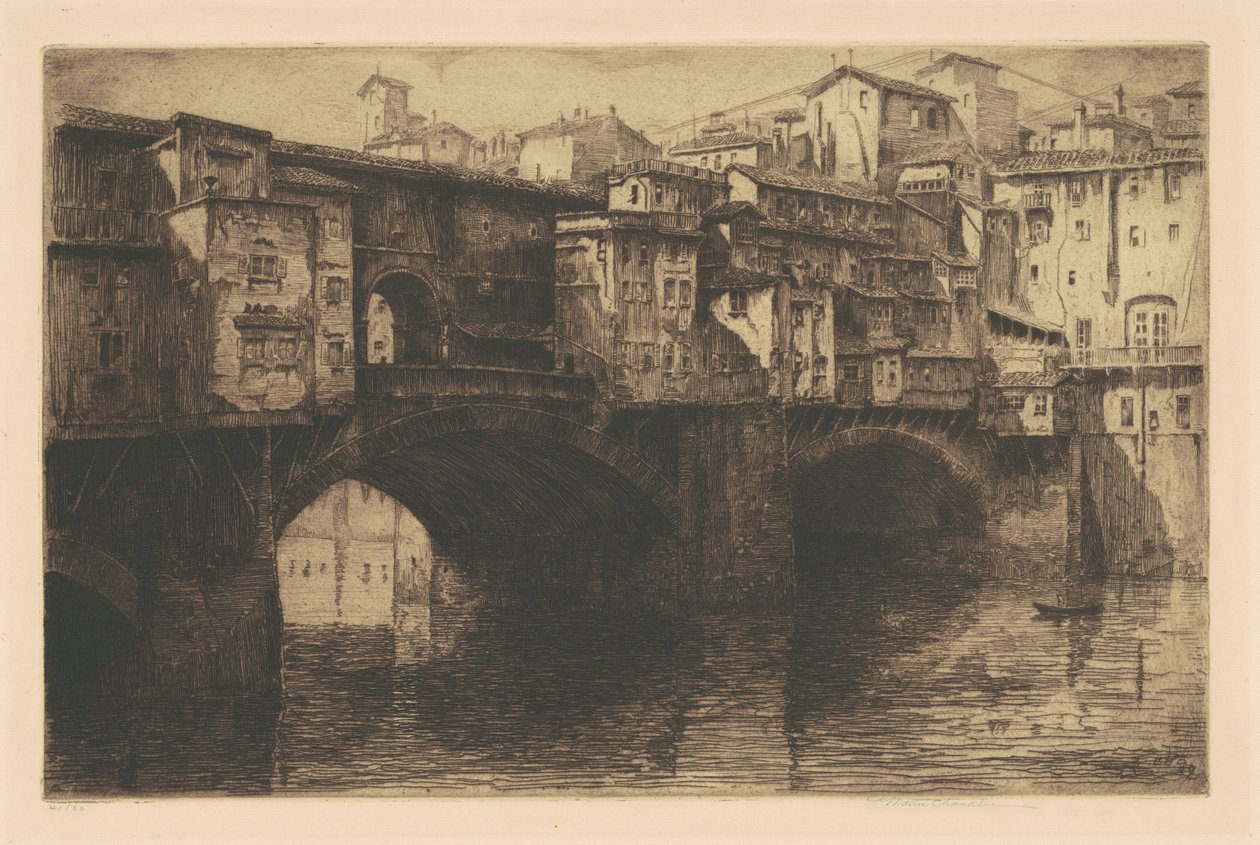 佛罗伦萨韦基奥桥（Ponte Vecchio），佛罗伦萨 作者 乔治·沃尔特·钱德勒