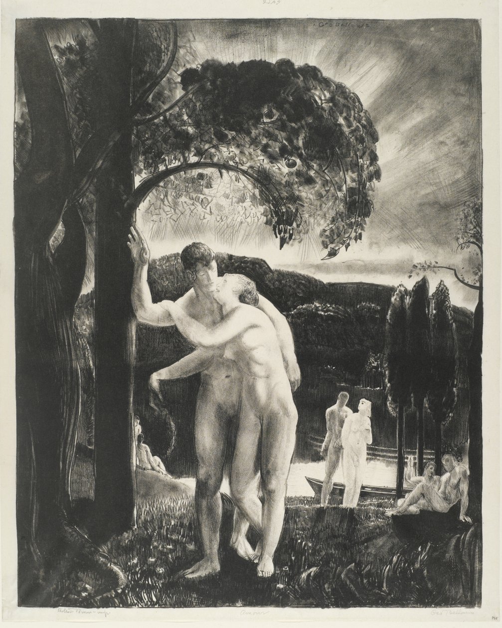 Amour，Men Like Gods系列，1923年（版画纸上的版画） 作者 乔治·韦斯利·贝洛斯