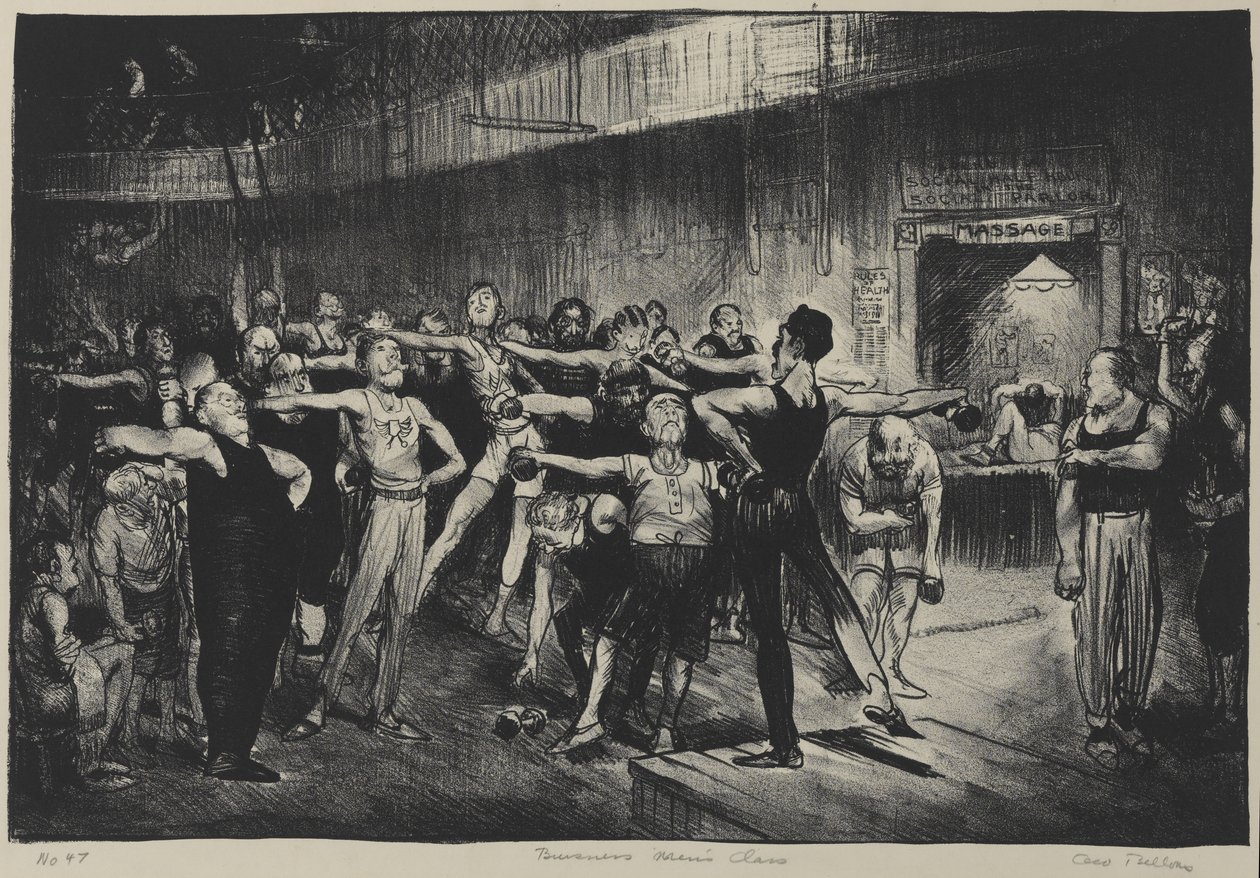 商业男装班（商业男装班，基督教青年会）1916年（印刷在编织纸上） 作者 乔治·韦斯利·贝洛斯