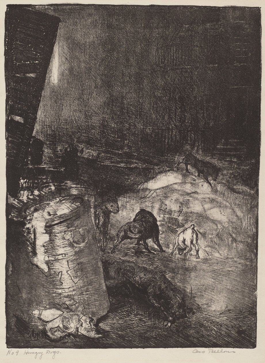 饥饿的狗，第二块石头，1916年。 作者 乔治·韦斯利·贝洛斯