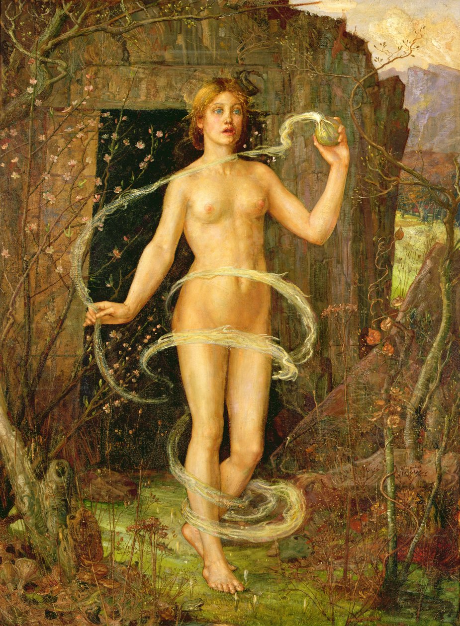春天的女巫，c.1880（布面油画） 作者 乔治·威尔逊
