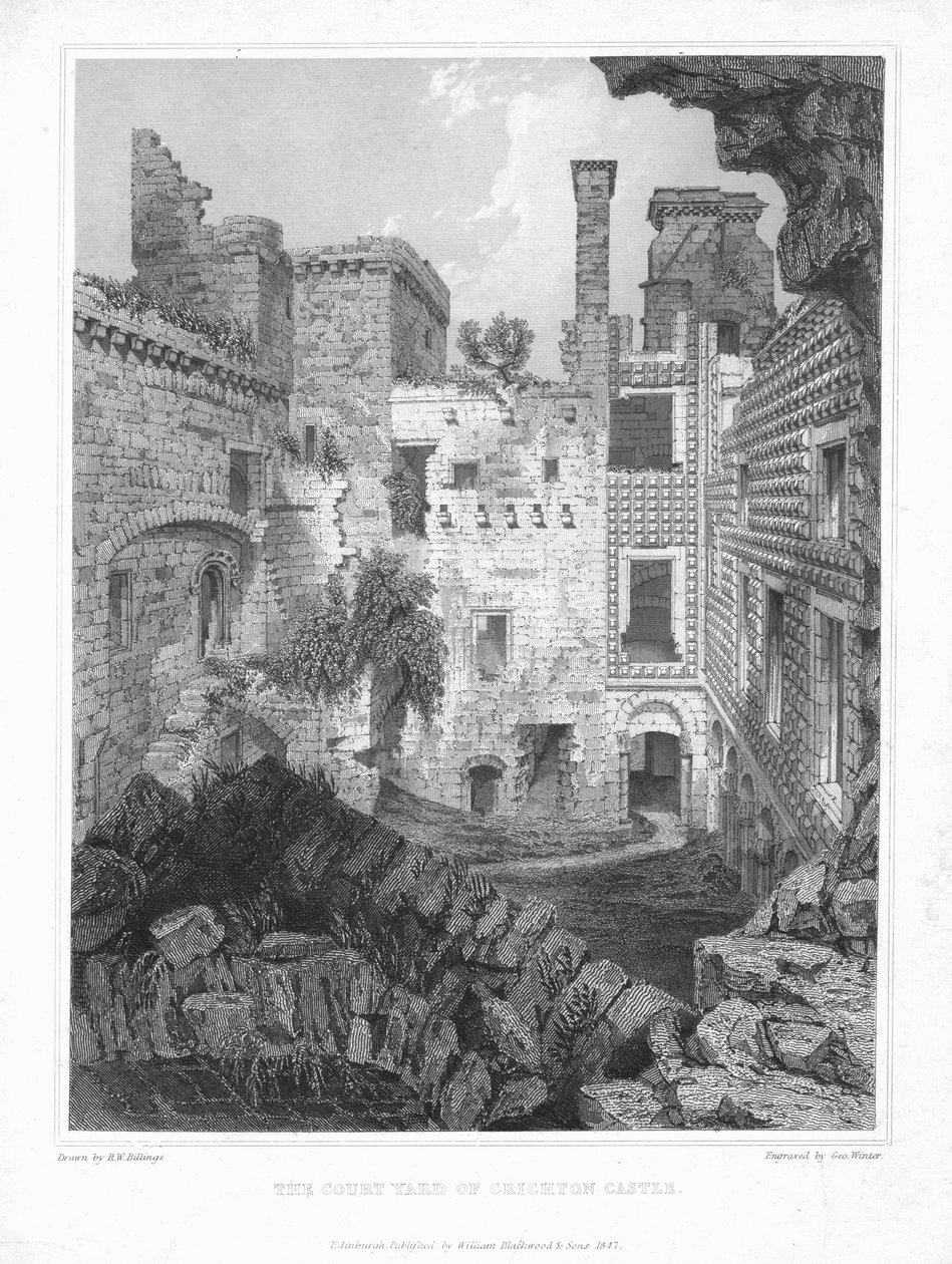 克里顿城堡庭院（C1847）。 作者 乔治·温特
