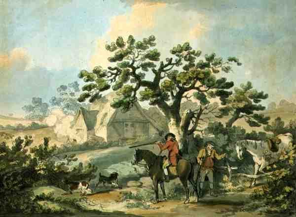 鹧Shot射击，由Thomas Rowlandson（1756-1827）蚀刻，酒吧。作者：J。Harris，1789年（彩色蚀刻）（另见125724,125726-27） 作者 乔治后莫兰