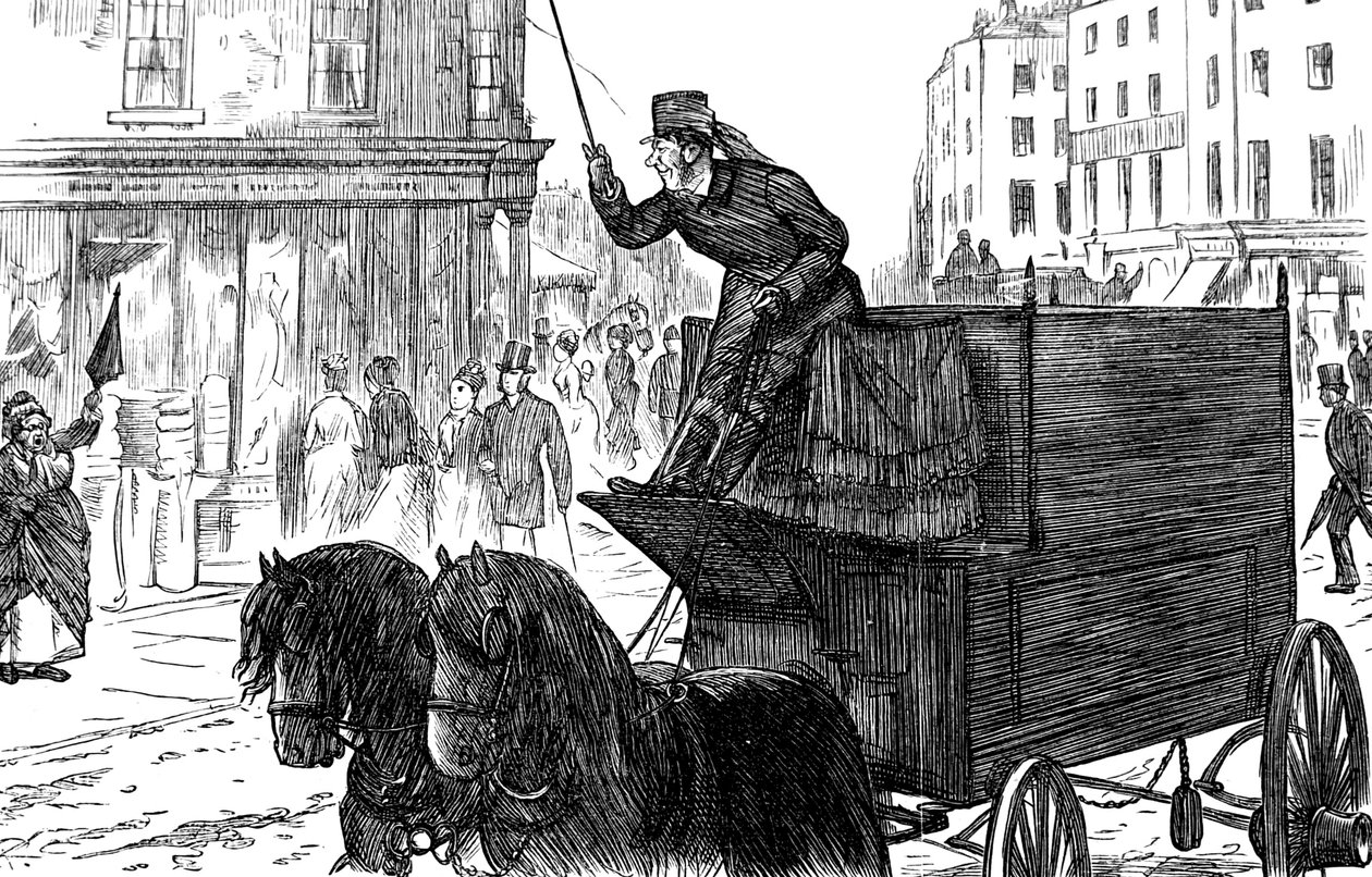 A busy street scene in London 作者 乔治·杜莫里耶