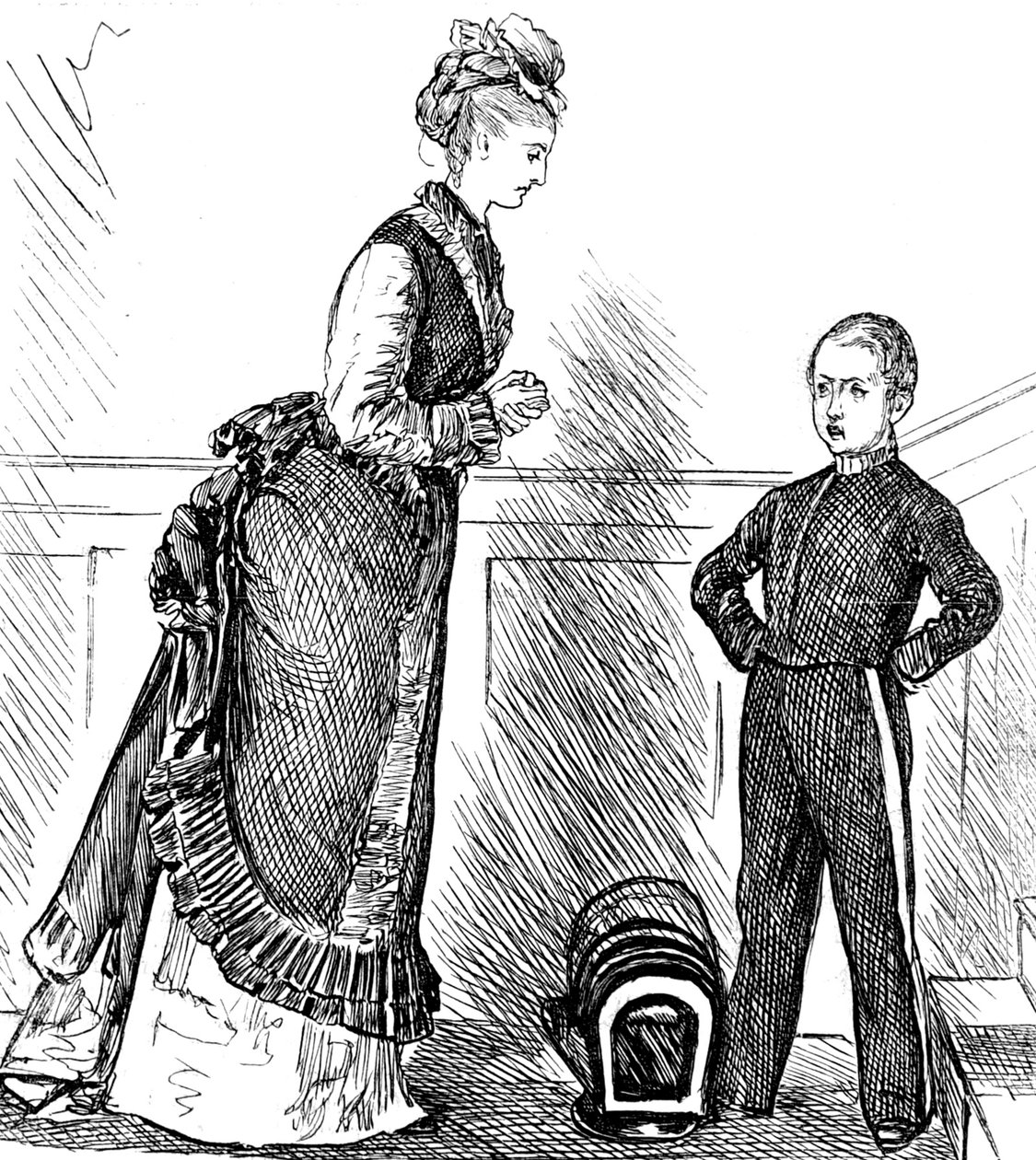 A mother discipline her naughty child 作者 乔治·杜莫里耶