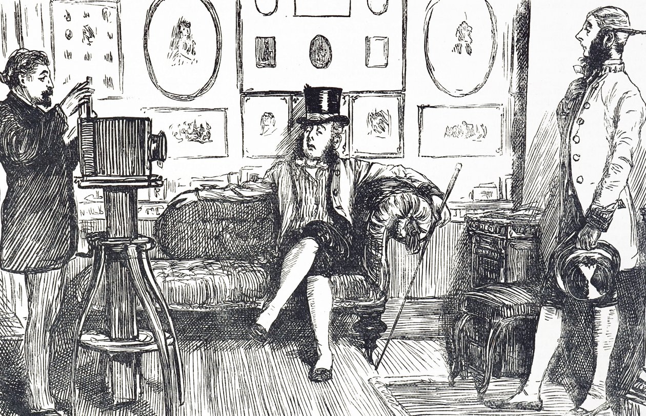 Cartoon commenting on the discomfort suffered when having one